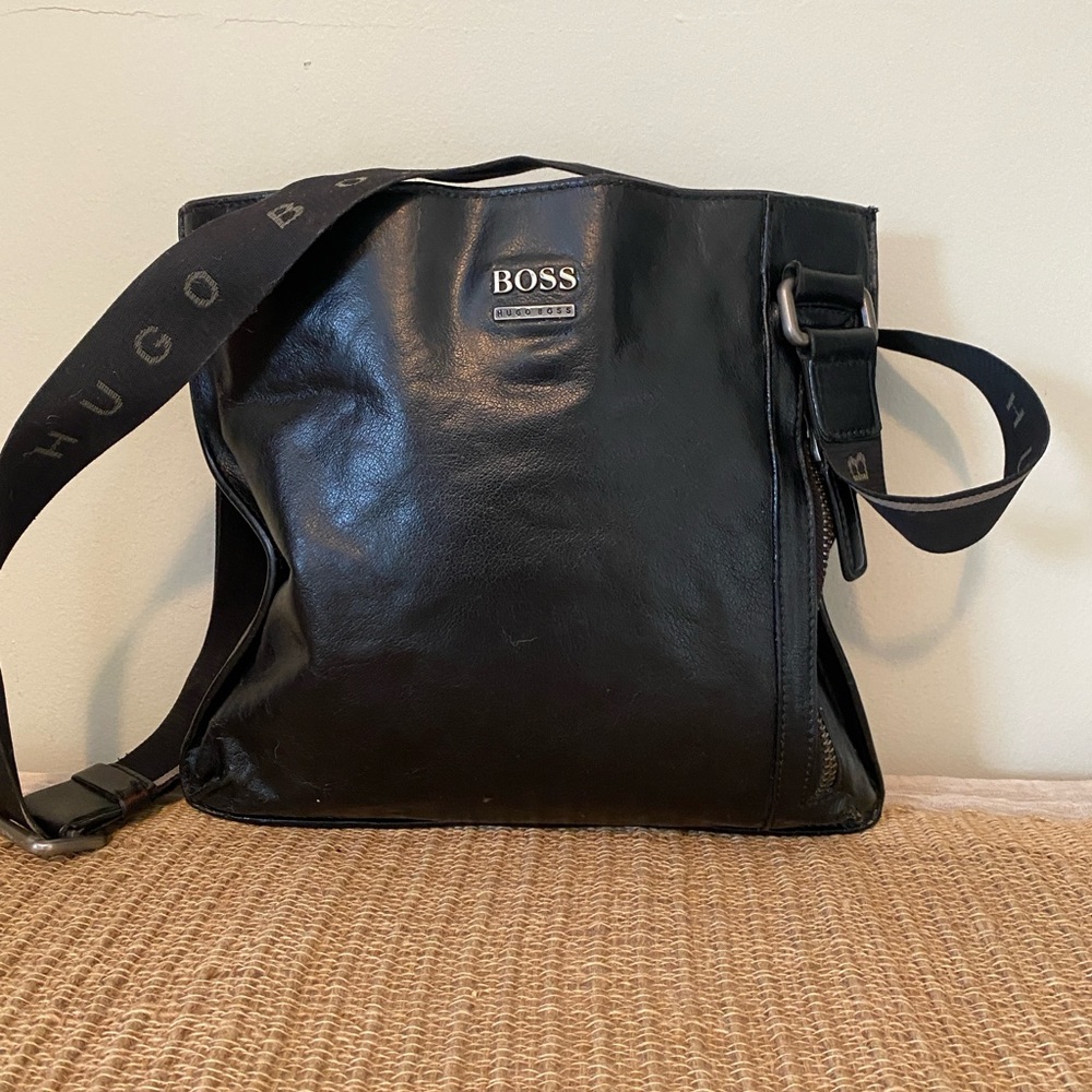 Leather Hugo Boss Messenger Cross Body Bag